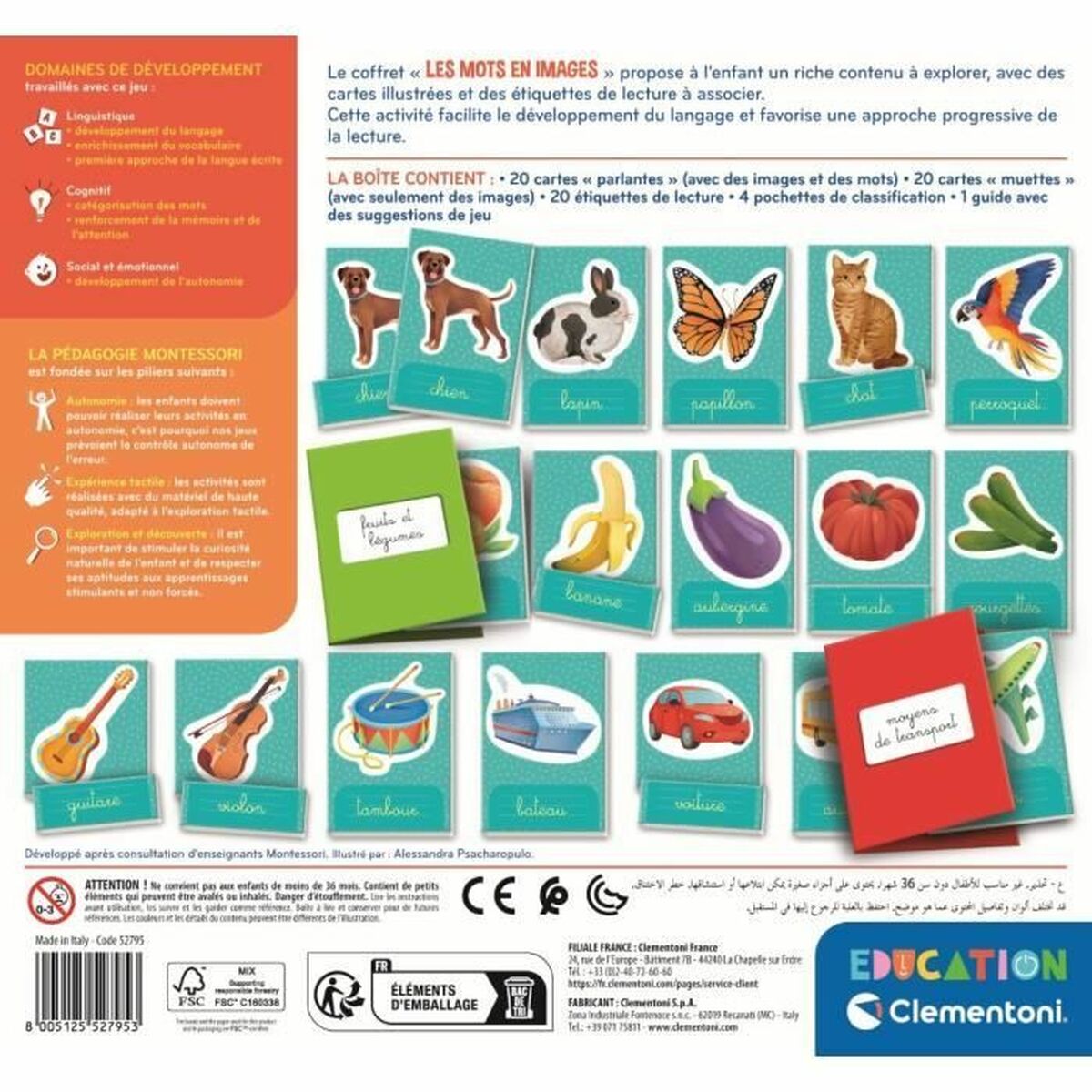 Utbildningsspel Clementoni Les mots en images (FR)
